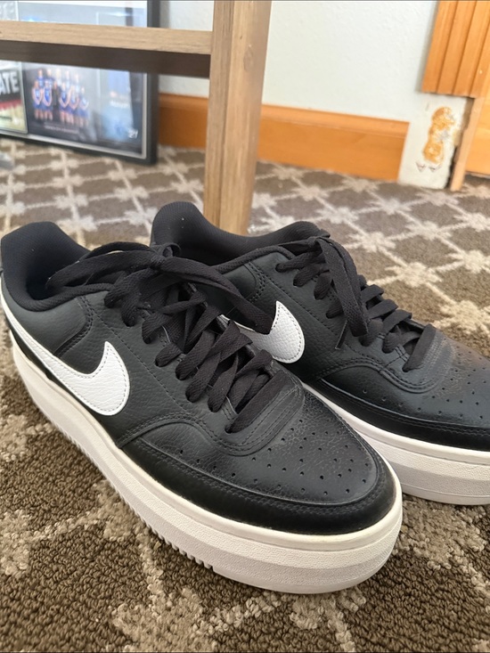 Nike Shoes - Nike women’s Black and White Platform Low-Top Sneakers